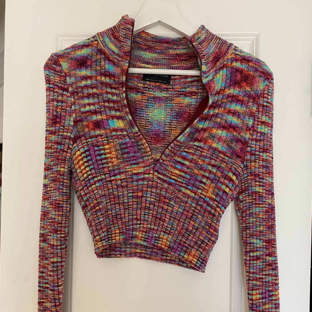 NOT AVAILABLE Urban Outfitters Cropped Zip Up